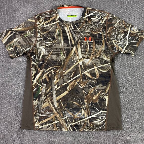 Under Armour Scent Control Loose Camo Shirt Men's XL Realtree Hunting Fishing - Picture 1 of 11